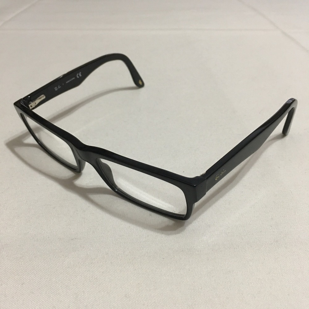Ray Ban RB5202 2000 Black Frame Eyeglasses 53-19-140 Rectangular Full Rim